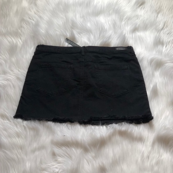 Blank NYC Lace Up Denim Jean Mini Skirt - Picture 6 of 9